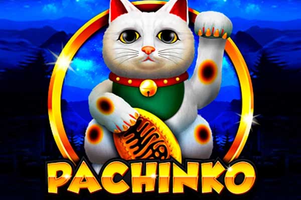 Ilustração colorida de uma máquina Pachinko com bolas brilhantes no jogo Panchiko.