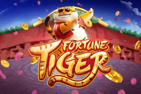 Ilustração de um tigre majestoso rodeado por símbolos de fortuna no jogo Fortune Tiger.