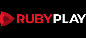 Logotipo da RubyPlay, desenvolvedora de jogos de cassino com foco em diversão e inovação.