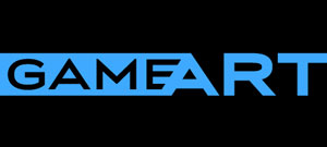Logotipo da GameArt, famosa por seus gráficos detalhados e temas variados em jogos de cassino.